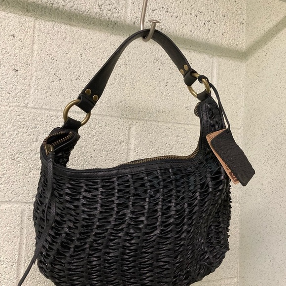 Linea Pelle Woven Leather Black Bag BNWT!! - Picture 14 of 16